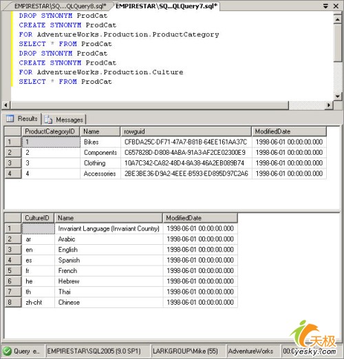 利用同义词简化SQL Server 2005开发