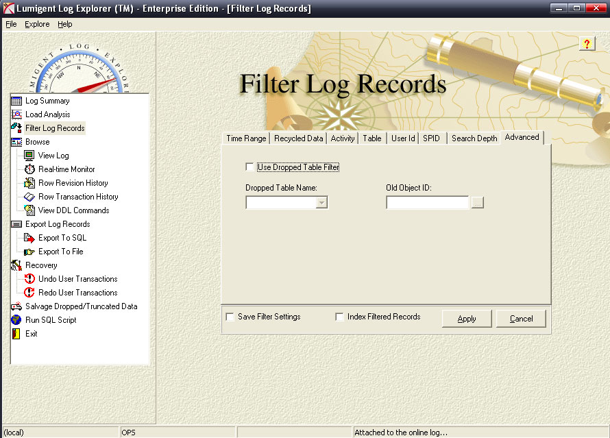 恢复误删数据（SQL Server 2000）－－Log Explorer