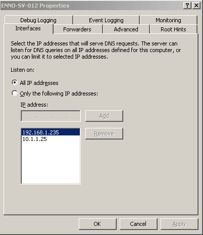 为Windows server 2003设置DNS转发