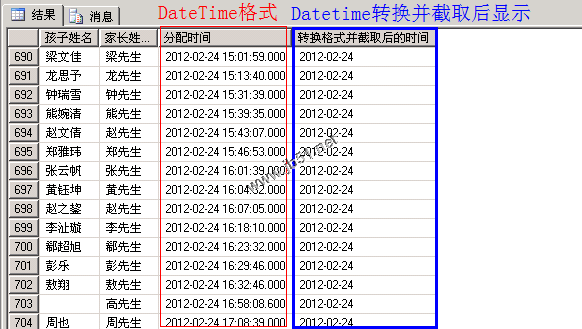 Sql中将datetime转换成字符串的方法(CONVERT)