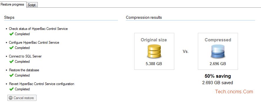 用SQL Storage Compress压缩SQL Server数据库文件