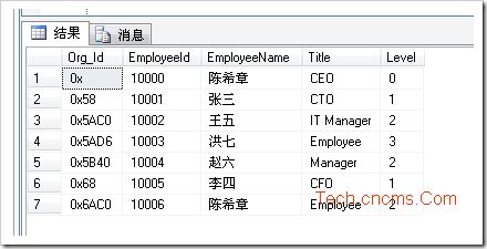 SQL Server 2008 中的hierarchyid类型应用