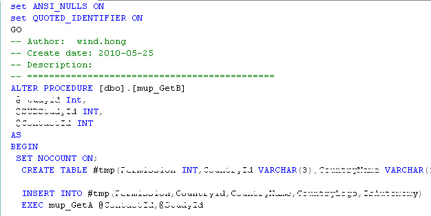 sqlserver中查找所有包含了某个文本的存储过程