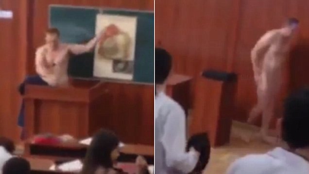 奇葩！俄罗斯教授解剖学课堂上脱光衣服吓跑学生
